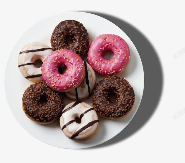 甜甜圈png免抠素材_88icon https://88icon.com DIY 巧克力 棕色 油炸 盘子 粉色