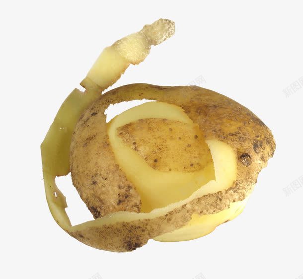 一个削皮的土豆png免抠素材_88icon https://88icon.com 土豆 土豆皮 淀粉 米黄色 素材PNG素材 营养 食物
