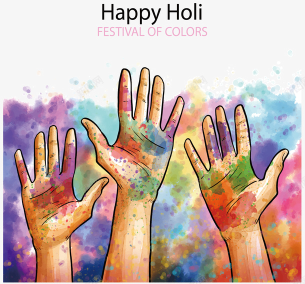 节日欢呼五彩粉手掌矢量图ai免抠素材_88icon https://88icon.com 五彩粉 彩色手掌 手掌 欢呼的人们 泼彩节 矢量png 矢量图