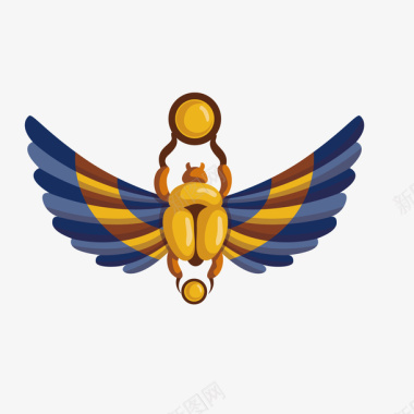 logo翅膀甲虫矢量图图标图标