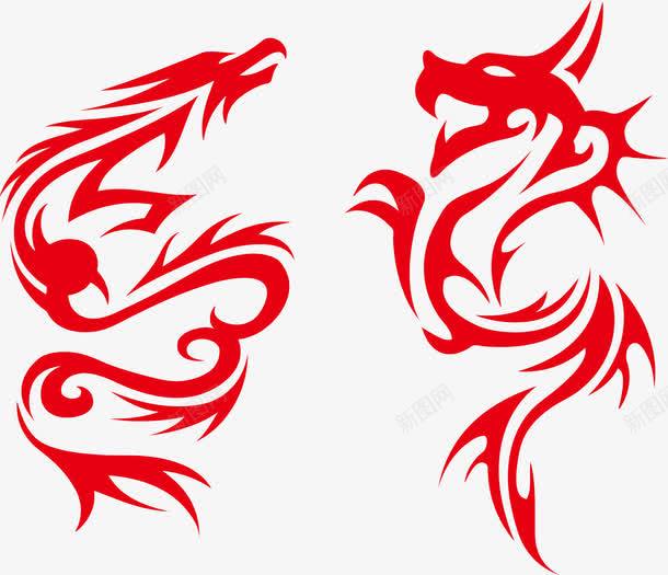 龙png免抠素材_88icon https://88icon.com 个性图腾 矢量图腾 龙