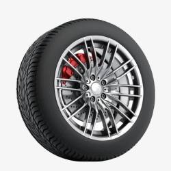 黑色汽车用品红色制动轮胎橡胶制素材