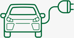 绿色线条电力汽车素材