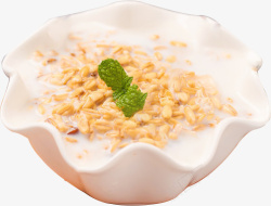 燕麦粥矢量素材牛奶煮燕麦粥高清图片