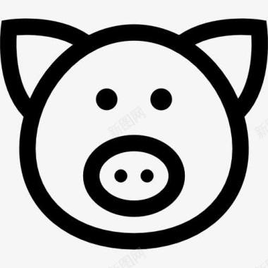 乡下养殖猪图标图标