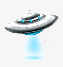 卡通版的外星人飞碟ufo素材
