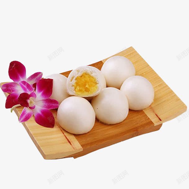 奶黄包摆盘装饰png免抠素材_88icon https://88icon.com 产品实物 宣传 广式早茶 点心 粤菜 美味 花朵 装饰