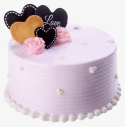 爱心饼干带着爱心形状的饼干和紫色奶油蛋高清图片