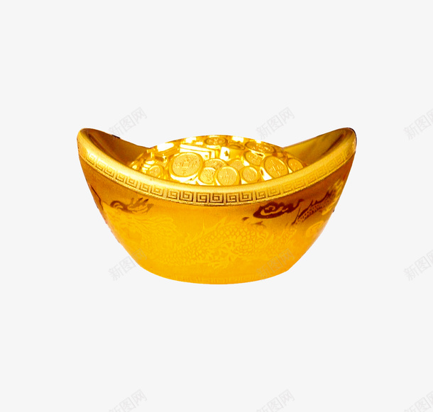 装满金币的金元宝png免抠素材_88icon https://88icon.com 新年礼物 满满的金币 财富 金元宝 金币 金色 钱币 钱财