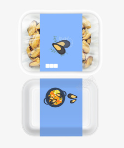 食物坚果透明包装盒素材