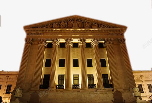 美国最高法院夜景psd免抠素材_88icon https://88icon.com 各地名著 旅游风景照片 著名建筑