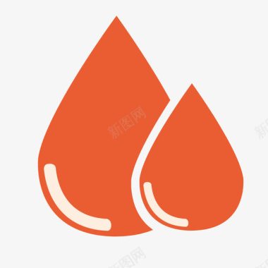 橙色水滴图标图标