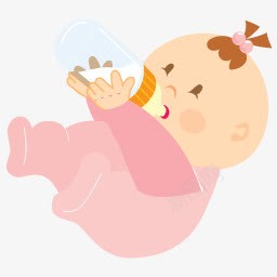 喝奶水婴儿男孩女孩图标图标