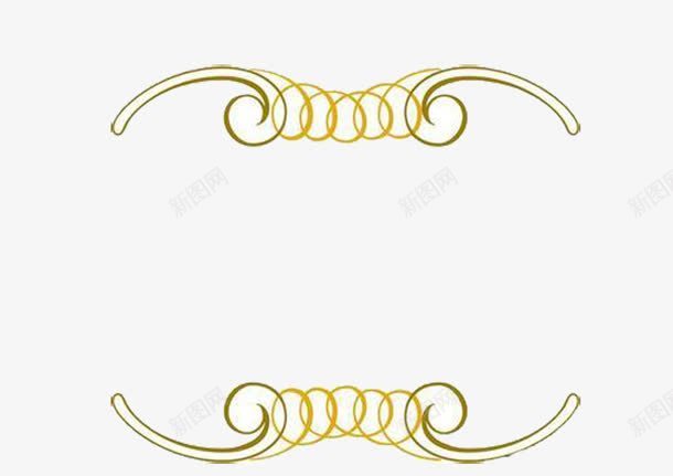 黄色连环边框png免抠素材_88icon https://88icon.com 弧形串 装饰 边框 黄色