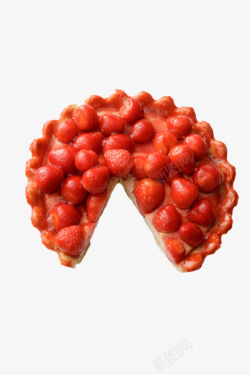 红色草莓做成的蛋糕实物素材