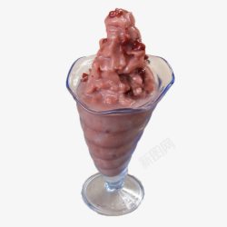 夏日饮品红豆沙冰素材