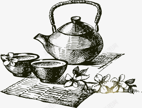 蔬果饮品饮料手绘丁香茶饮品图图标图标