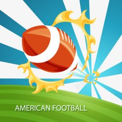 美式足球背景球和火圈素材