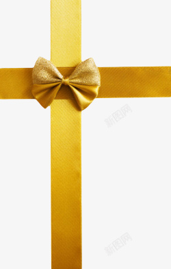 金黄色高贵粗糙十字架西装领结实素材