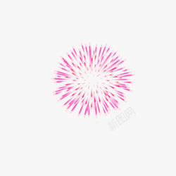 粉色烟火粉色烟花元素高清图片