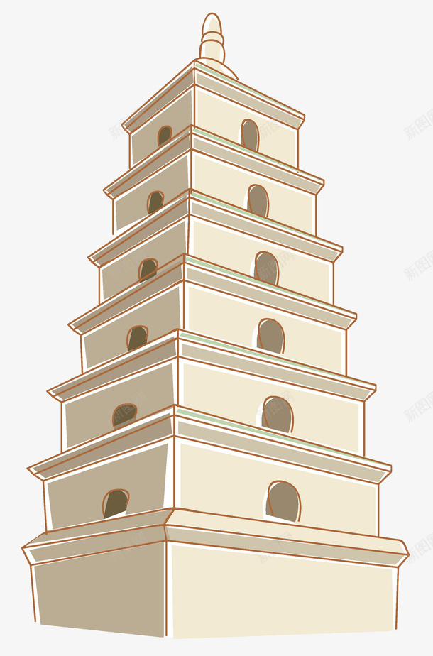 白色手绘古风石塔png免抠素材_88icon https://88icon.com 古代建筑 古风 古风石塔 建筑 手绘 手绘古建 白色