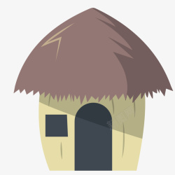蘑菇小屋蘑菇形状的茅草屋高清图片