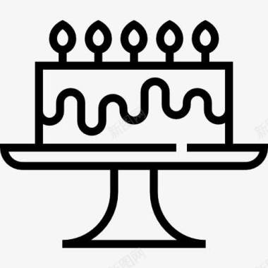 生日派对蛋糕图标图标