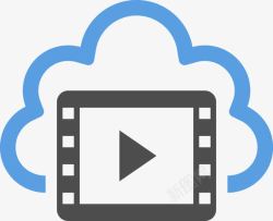 云端存储视频云端服务图标高清图片