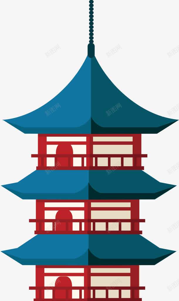 扁平和风日式建筑装饰png免抠素材_88icon https://88icon.com 和风 建筑 扁平 旅行 日式