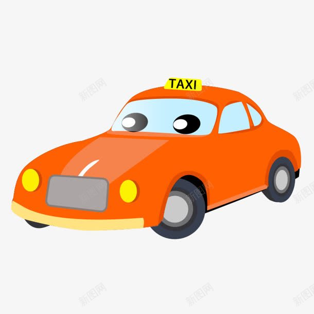 卡通标签出租车png免抠素材_88icon https://88icon.com 出租车 卡通 可爱出租车 标签
