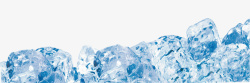 结冰效果精致的冰块堆高清图片