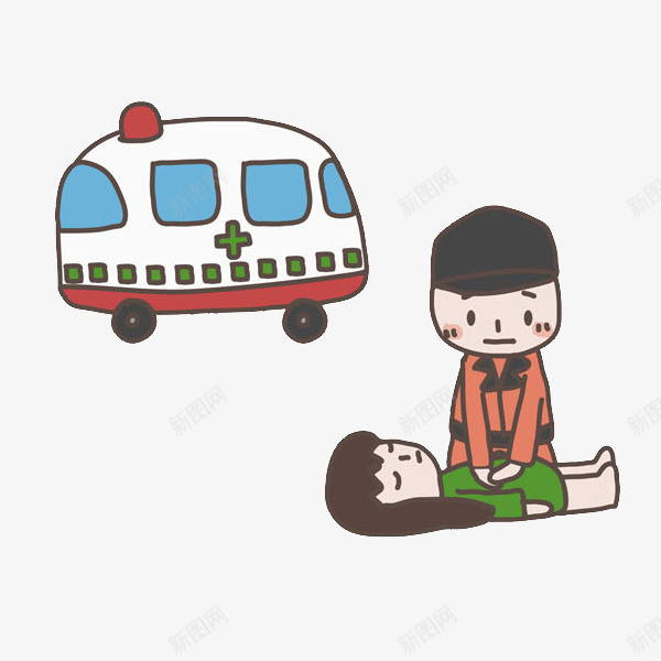 救死扶伤的男人图png免抠素材_88icon https://88icon.com 伤员 帅气的 急救 手绘 救人 救护车 男人 胸部按压