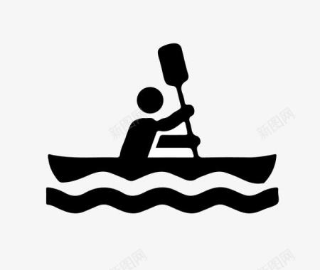 运动划船运动图标图标