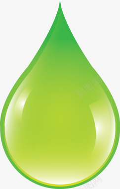节能环保绿色水滴矢量图图标图标
