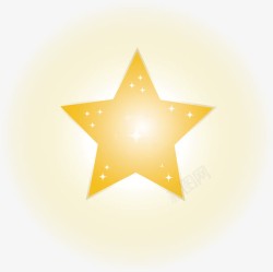 闪光星金色的发光星星高清图片