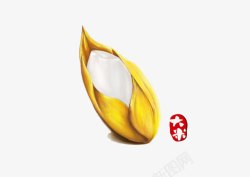 卡通稻米2017年大米粒金黄色大米高清图片