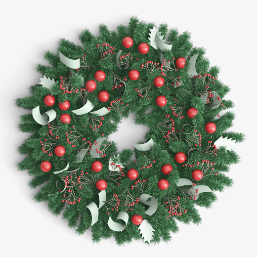 绿色圣诞节日元素png免抠素材_88icon https://88icon.com 圣诞 圣诞节 彩球 植物 绿色 节日 花环 装饰