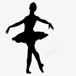 女人黑影跳芭蕾舞的女人黑影高清图片