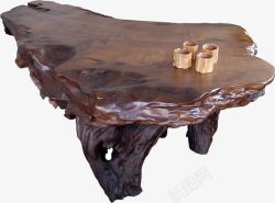 实木桌子质感高端茶桌高清图片