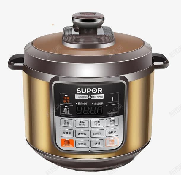 苏泊尔CYSB60YCW10D110电压力锅png免抠素材_88icon https://88icon.com 压力煲 双胆 家用 高压锅