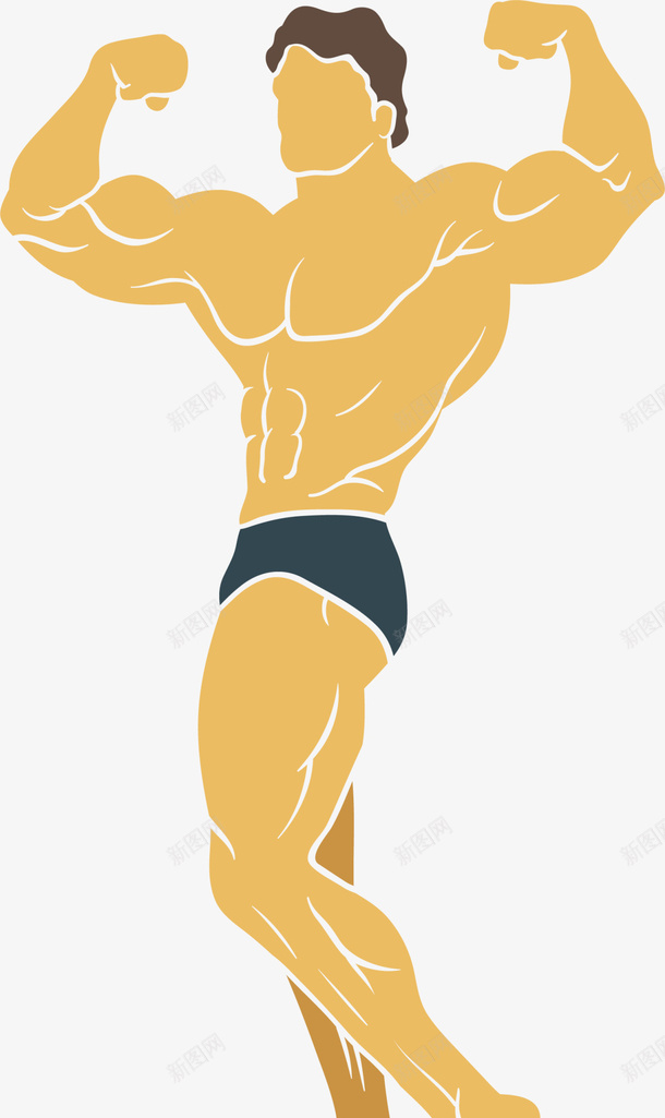 卡通强壮肌肉男人png免抠素材_88icon https://88icon.com 健康 健身房 强壮男人 强身健体 肌肉男人 运动健身 锻炼