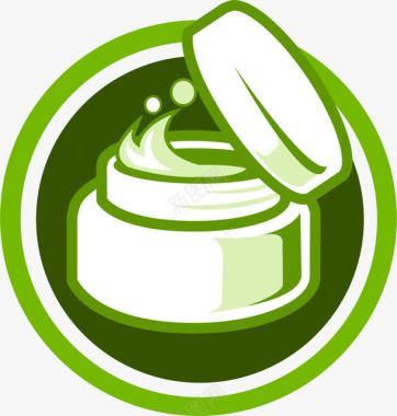 卡通化妆品小样绿色网页睡眠面膜化妆品icon图标图标
