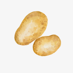 素食卡通卡通水彩手绘马铃薯矢量图高清图片