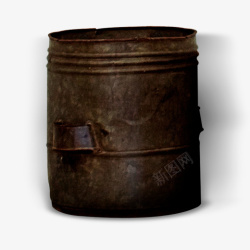 一个传统的旧铁桶素材