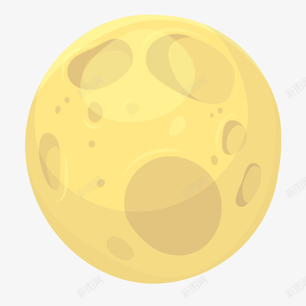 黄色卡通月球表面png免抠素材_88icon https://88icon.com 卡通 圆形 坑坑洼洼 星期 月亮 月球 月球表面 黄色