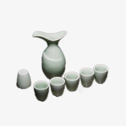 中式酒器陶瓷酒具套装高清图片