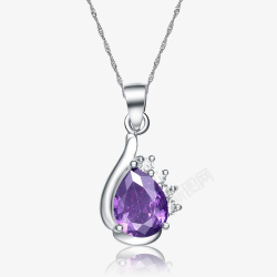 紫色项链盒紫色水晶石项链高清图片