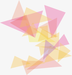 半透明粉红三角花纹矢量图素材