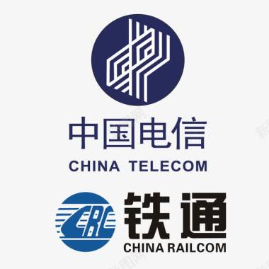 蓝色海底背景蓝色电信logo图标图标