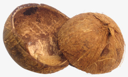 棕色椰子壳空空的椰子壳高清图片